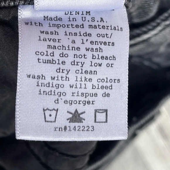 MCGUIRE Cropped Valletta w Asymmetrical Hem in Ace of Spades Sz 27 - Picture 14 of 16